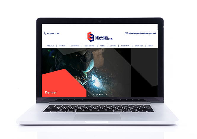 The Edwards Engineering website designed by Thunderbolt Projects